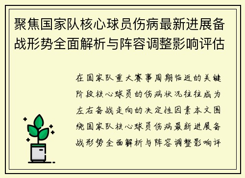 聚焦国家队核心球员伤病最新进展备战形势全面解析与阵容调整影响评估